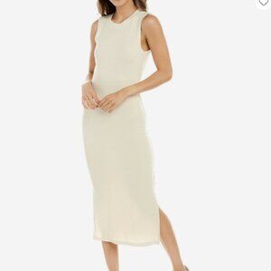 WeWoreWhat Rib Midi Dress Size XL Color Creme Brulee NEW